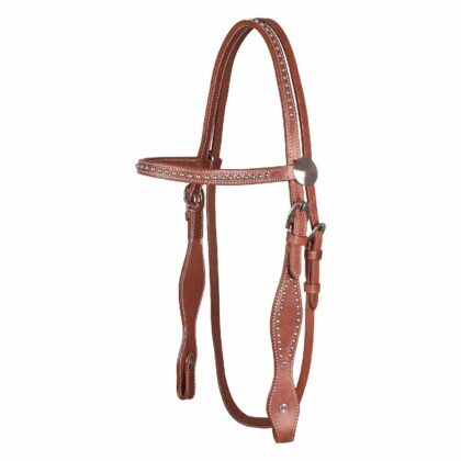 Westernhoofdstel Kansas | Western bridle | Bruin leder