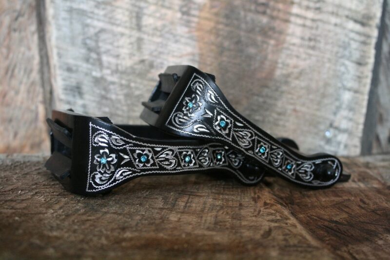 Alu stijgbeugels | gegraveerd | Hearts & Stones | Black - Afbeelding 2