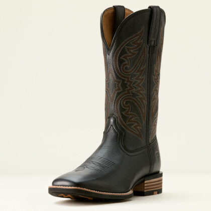 rismart Cowboylaarzen voor Dames Westernlaarzen Midden Kalf Geborduurd Cowgirl Schoenen, Beige, 36