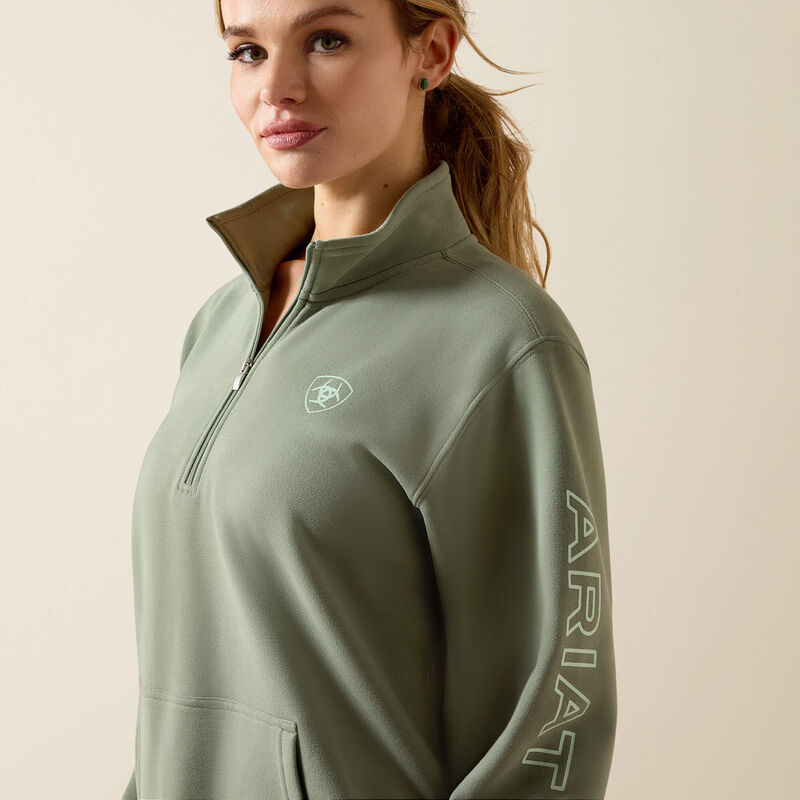 Ariat - Foundation Logo 1/2 Zip Sweatshirt | Dames - Afbeelding 2