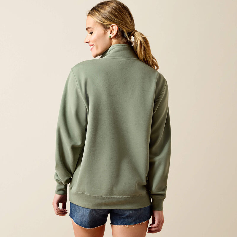 Ariat - Foundation Logo 1/2 Zip Sweatshirt | Dames - Afbeelding 3