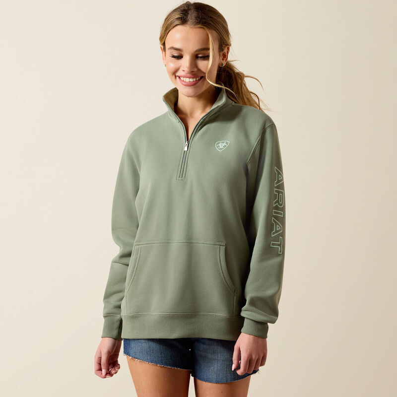 Ariat - Foundation Logo 1/2 Zip Sweatshirt | Dames