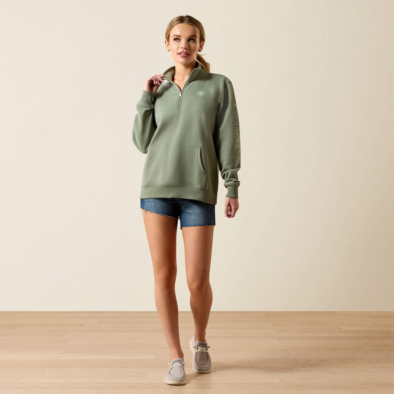 Ariat - Foundation Logo 1/2 Zip Sweatshirt | Dames - Afbeelding 4